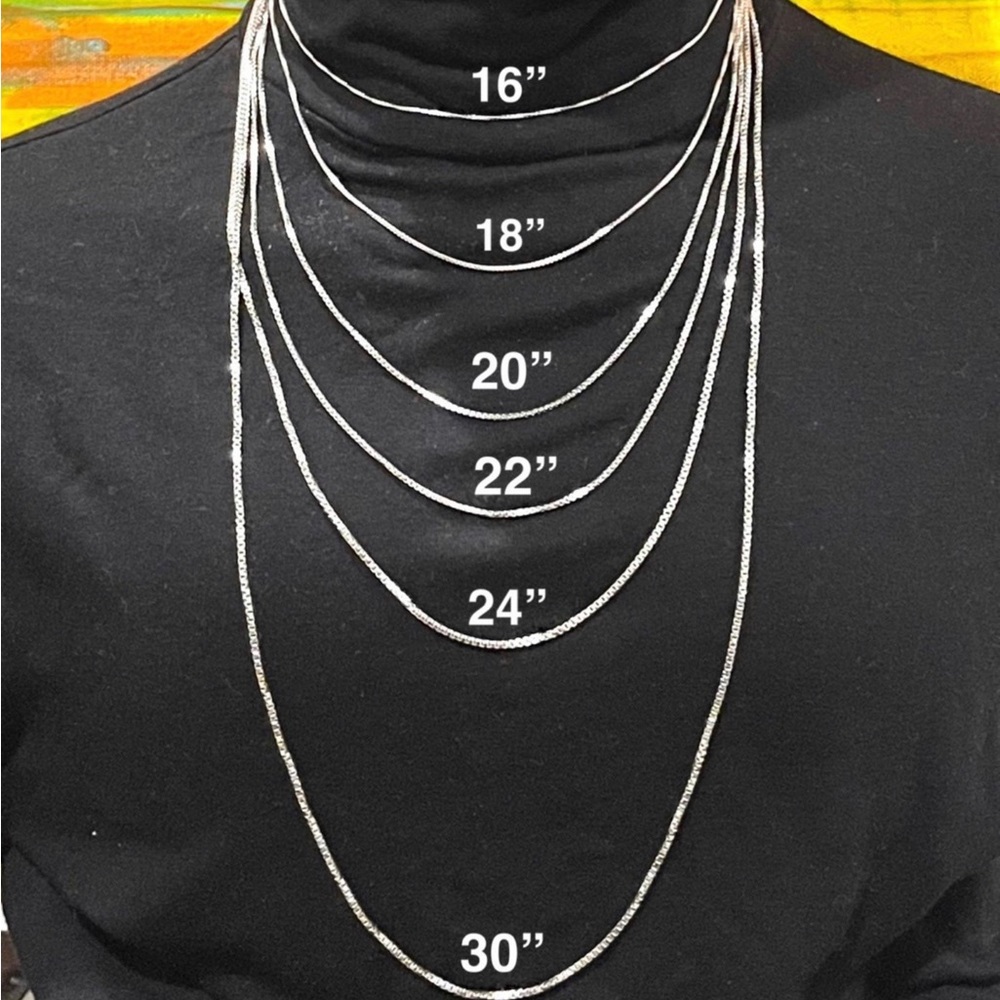 (Re-Stocked) Sterling Silver necklaces 1 pc 22” (56cm) $13.99